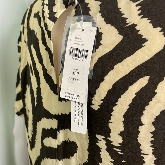 ANTHROPOLOGIE Corey Lynn Calter Zebra Print Midi Dress NEW - Picture 7 of 9